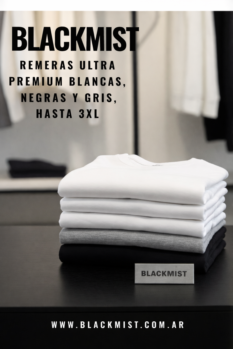 Remera hombre premium Pack colores