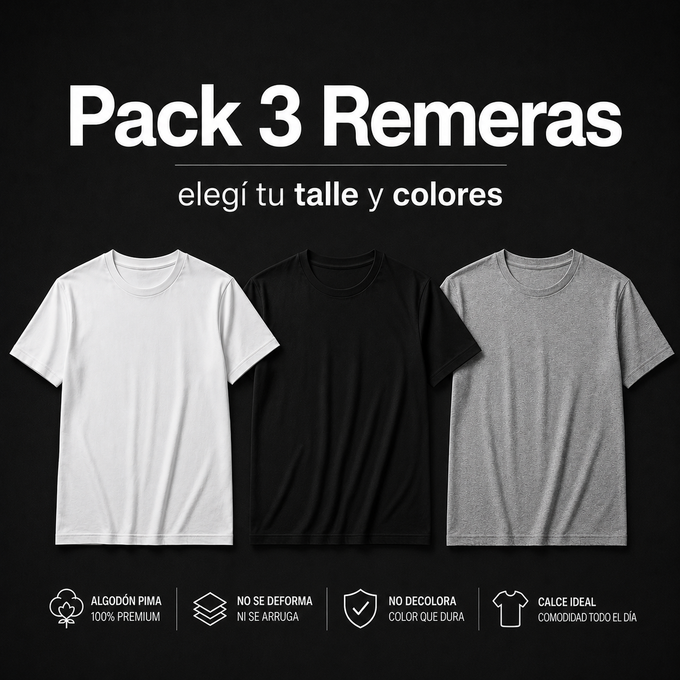 pack 3 Remeras